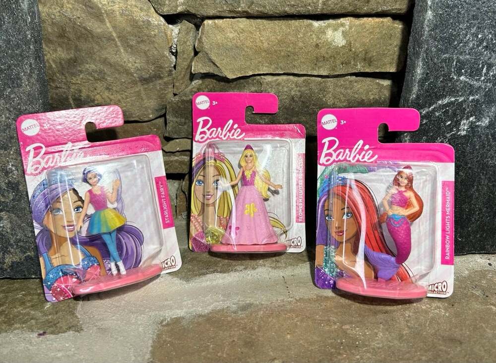 Barbie, Starlight Fairy,Rainbow Lights Mermaid, Flower n Flutter Princess topper